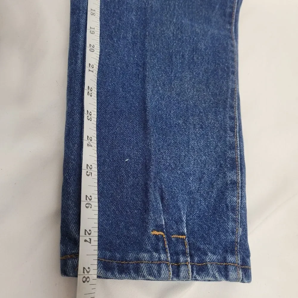 NEW VINTAGE 80s jeans Chic Virginia high rise yoke pleated ankle‎ blue 8